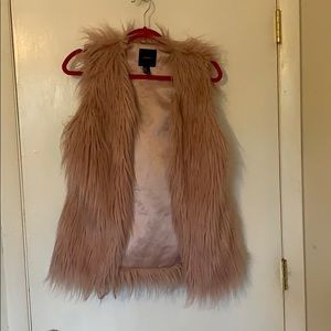 Pink fuzzy forever 21 funky vest